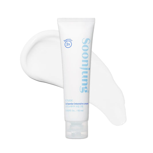 ETUDE SoonJung 2x Barrier Intensive Cream 60ml | Hypoallergenic Moisturizer for Sensitive Skin – Panthenol, Madecassoside, Barrier Repair - T.E.R