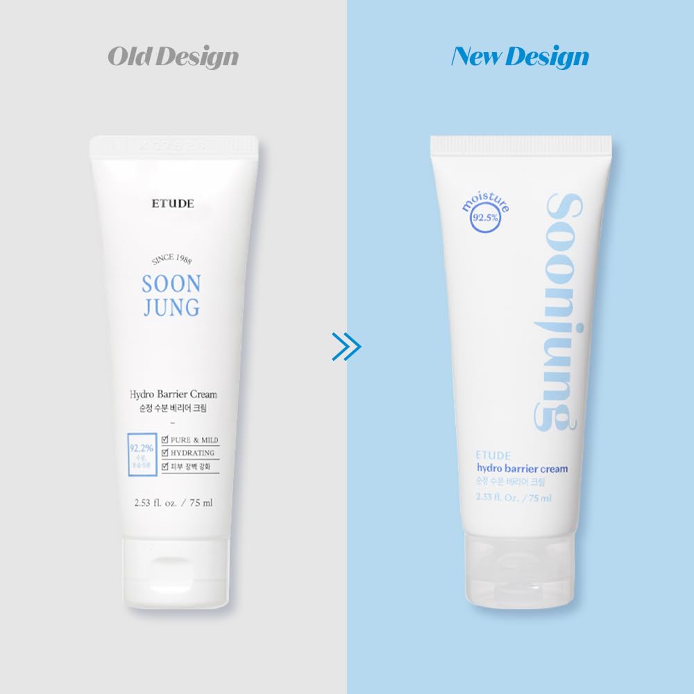 ETUDE SoonJung Hydro Barrier Cream 75ml | Lightweight Gel Moisturizer for Sensitive Skin – Deep Hydration, Barrier Repair, Panthenol & Madecassoside - T.E.R