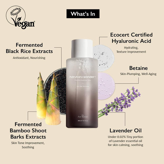 Haruharu Wonder Black Rice Hyaluronic Toner Fragrance - Free: Hydrating and Nourishing for Radiant Skin - T.E.R