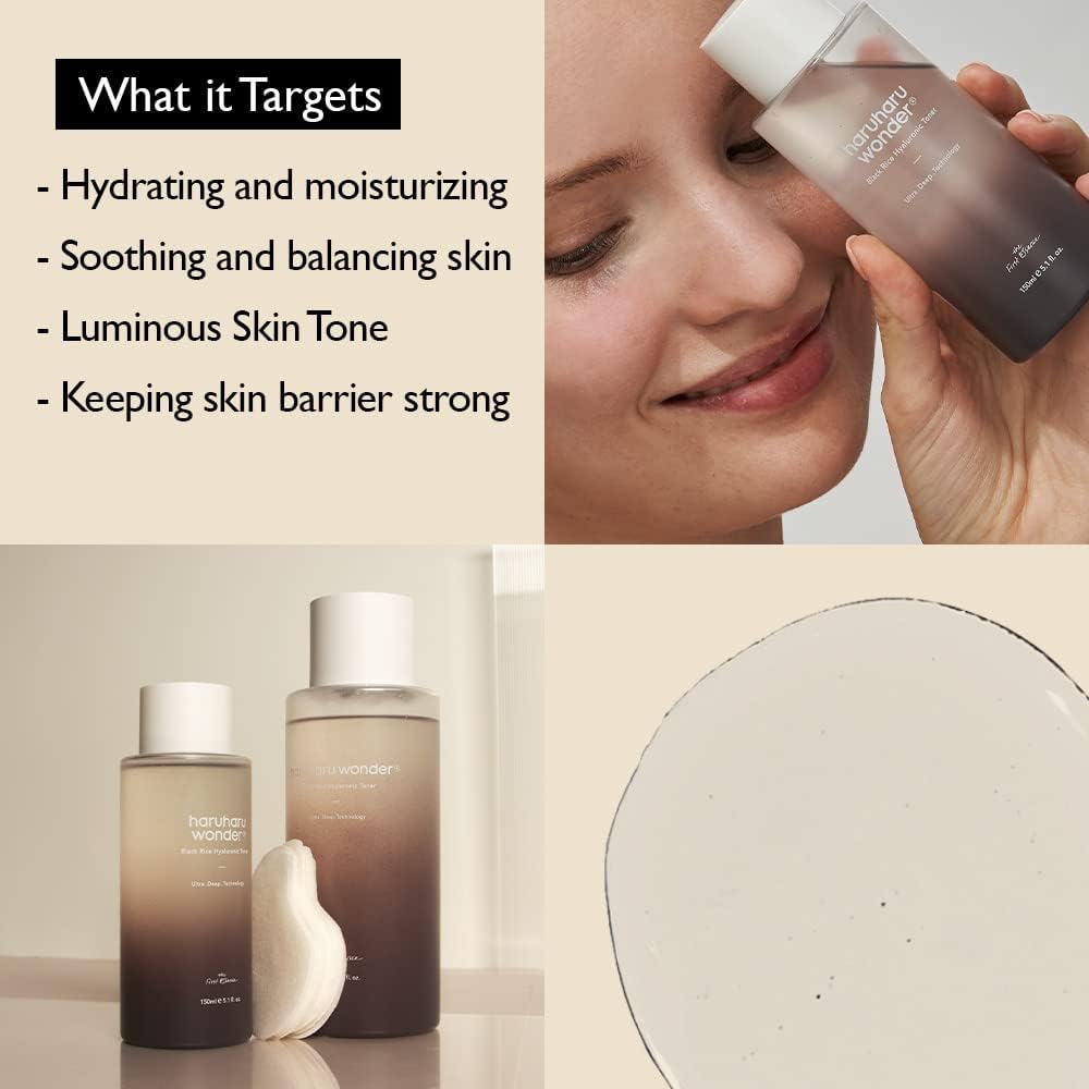 Haruharu Wonder Black Rice Hyaluronic Toner Fragrance - Free: Hydrating and Nourishing for Radiant Skin - T.E.R