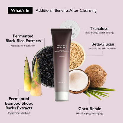 Haruharu Wonder Black Rice Moisture 5.5 Soft Cleansing Gel: Gentle Cleansing and Deep Hydration - T.E.R