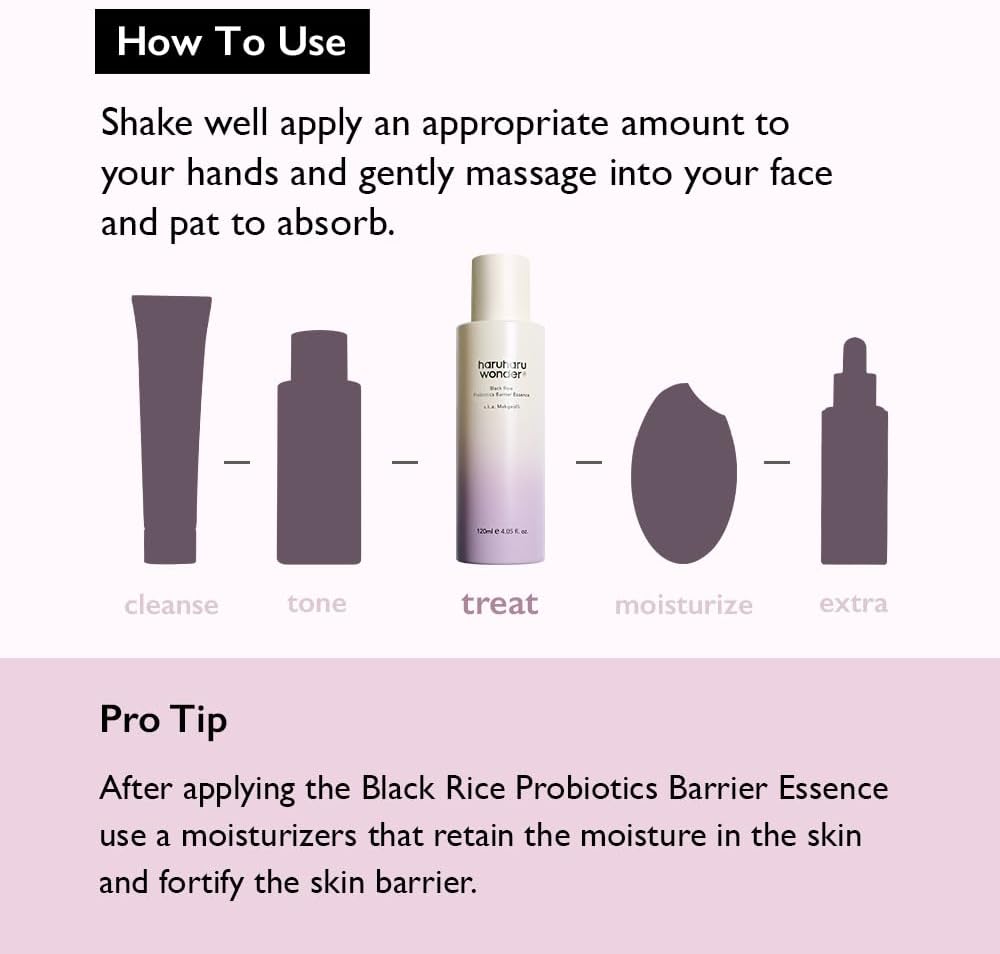 Haruharu WONDER Black Rice Probiotics Barrier Essence | Hydrating and Strengthening Essence for All Skin Types - T.E.R