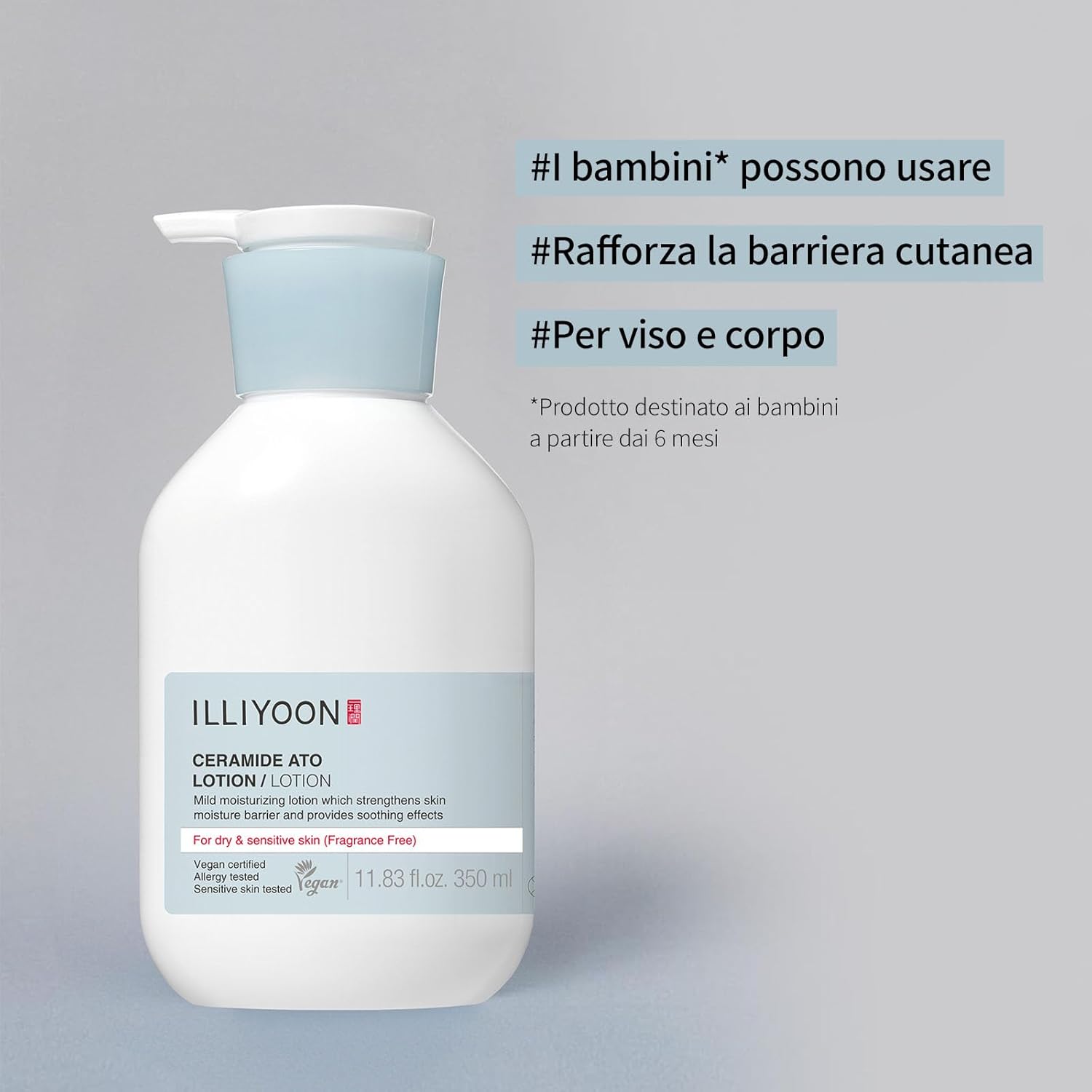 ILLIYOON Ceramide Ato Lotion 350ml | Barrier - Repair Moisturizer for Dry & Sensitive Skin - T.E.R