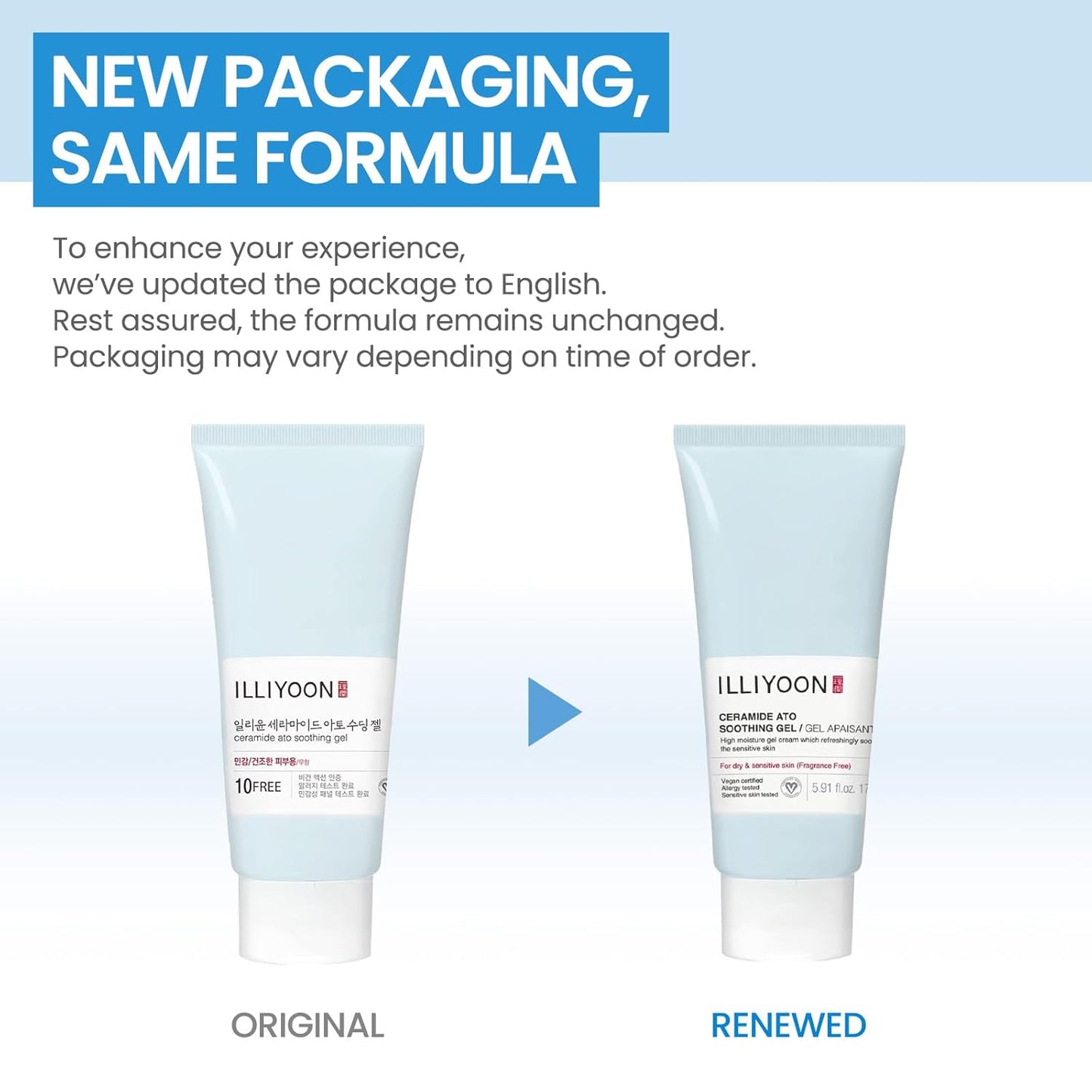 ILLIYOON Ceramide Ato Soothing Gel 175ml | Cooling Moisture Gel for Sensitive Skin Barrier Repair - T.E.R