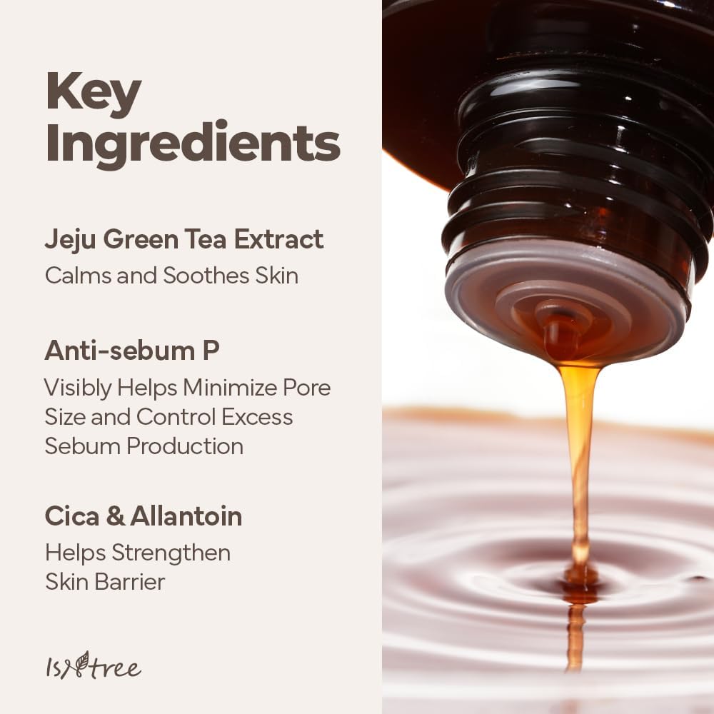 ISNTREE Green Tea Fresh Toner | Korean Sebum Control Toner for Oily & Sensitive Skin (200ml) - T.E.R