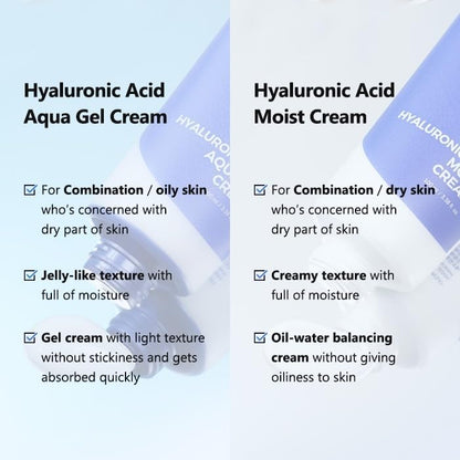 IsNtree Hyaluronic Acid Aqua Gel Cream | Lightweight Hydration for Oily and Combination Skin - T.E.R