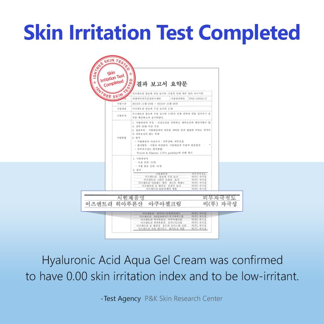 IsNtree Hyaluronic Acid Aqua Gel Cream | Lightweight Hydration for Oily and Combination Skin - T.E.R