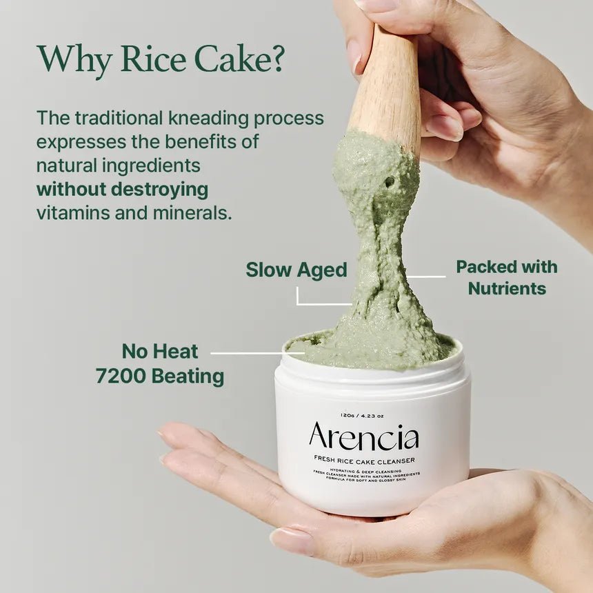 Korean Rice Mochi Face Cleanser | 3 - in - 1 Foaming Cleanser, Mask & Gentle Scrub | Rice Water, Green Tea, Mugwort | Pore Minimizing, Hydrating & Blackhead - Removing - T.E.R