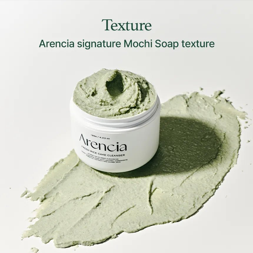 Korean Rice Mochi Face Cleanser | 3 - in - 1 Foaming Cleanser, Mask & Gentle Scrub | Rice Water, Green Tea, Mugwort | Pore Minimizing, Hydrating & Blackhead - Removing - T.E.R
