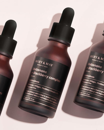 Mary & May Idebenone + Blackberry Complex Serum | Antioxidant Brightening Serum for Anti - Aging & Radiance - T.E.R