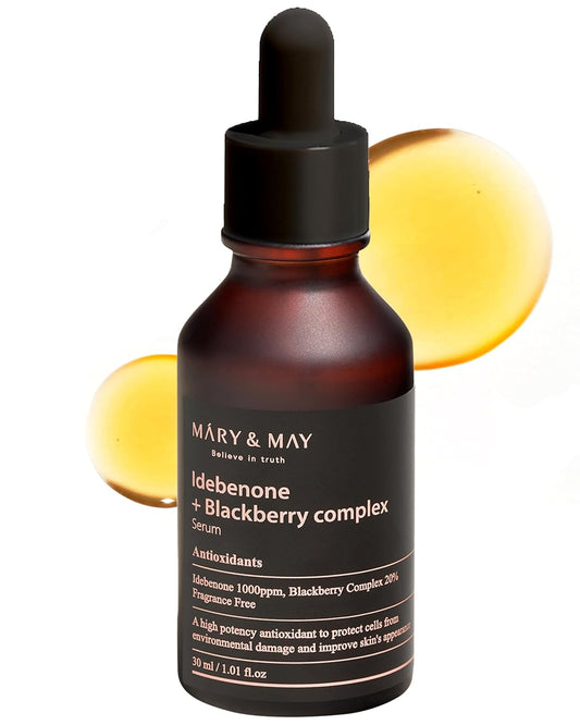 Mary & May Idebenone + Blackberry Complex Serum | Antioxidant Brightening Serum for Anti - Aging & Radiance - T.E.R