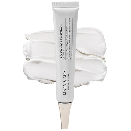 Mary & May Tranexamic Acid + Glutathione Eye Cream | Brightening & Anti - Pigmentation Formula for Dark Circles & Fine Lines - T.E.R