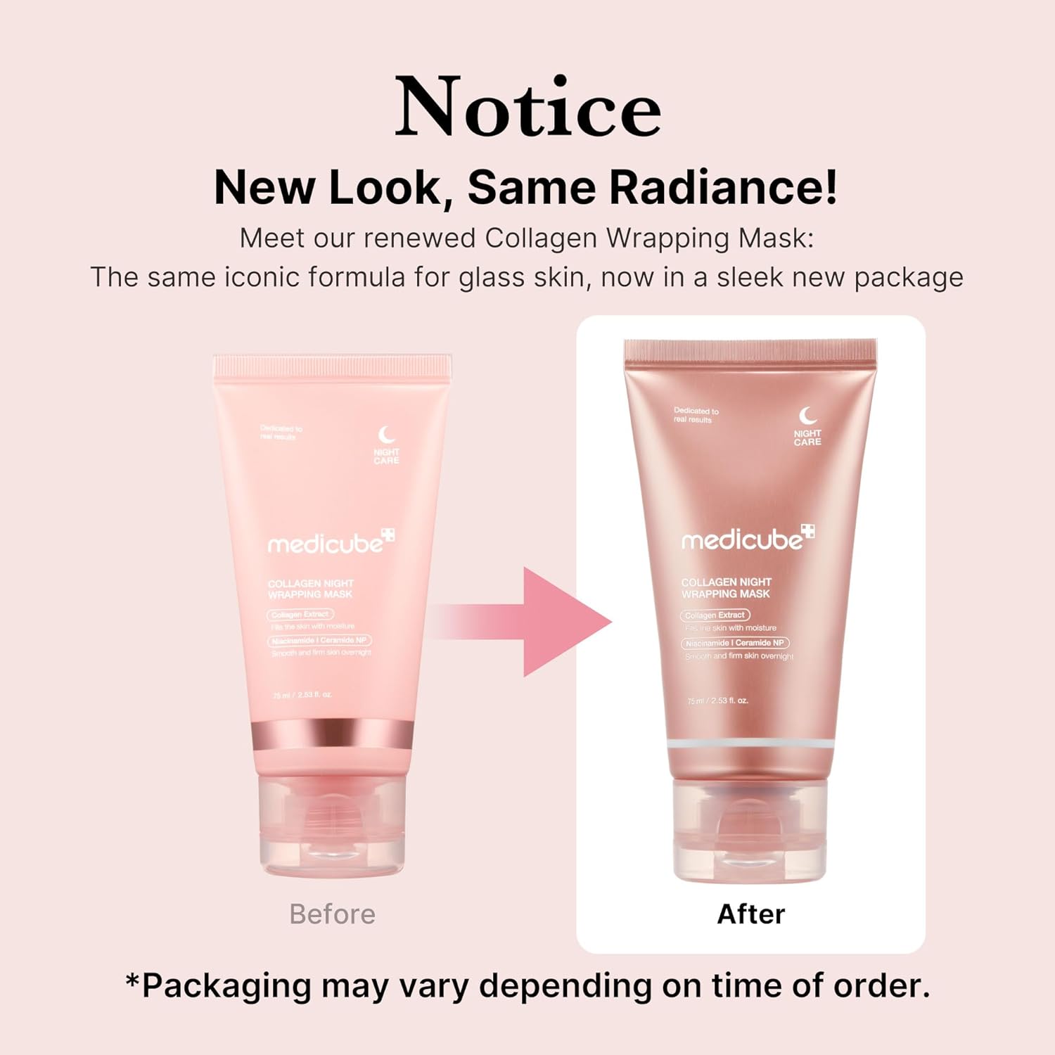 Medicube Collagen Overnight Wrapping Peel - Off Mask Pack | Elasticity & Hydration | Reduces Sagging & Dullness | Korean Skincare | 2.53 fl.oz - T.E.R