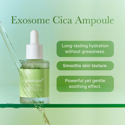 Medicube Exosome Cica Tea Tree Ampoule | Sensitive Skin Calming Serum with Centella & Tea Tree | Soothing, Hydrating, Redness Care | 30ml - T.E.R