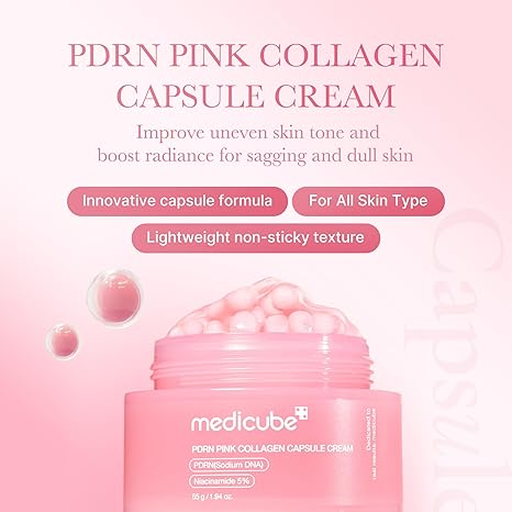 Medicube PDRN Pink Collagen Capsule Cream | Firming & Brightening Moisturizer with PDRN + Niacinamide 5% - T.E.R