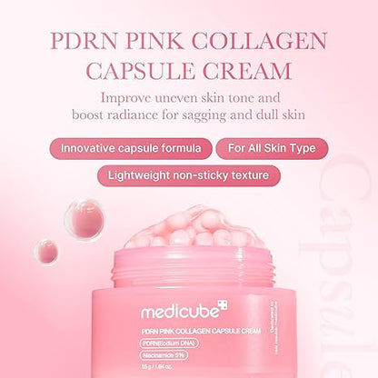 Medicube PDRN Pink Collagen Capsule Cream | Firming & Brightening Moisturizer with PDRN + Niacinamide 5% - T.E.R