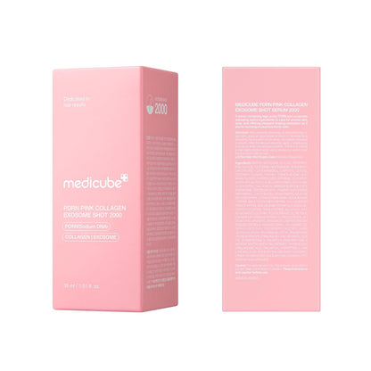 Medicube PDRN Pink Collagen Exosome Shot 2,000 | PDRN + Exosome Collagen Booster for Uneven Tone & Skin Texture | 1.01 fl oz - T.E.R