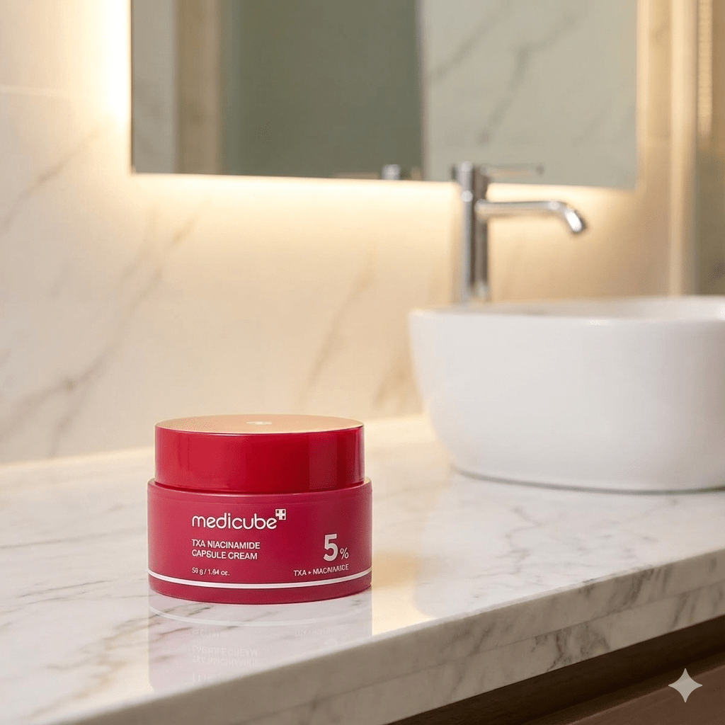 Medicube TXA + Niacinamide Capsule Cream | Brightening & Hydrating Dual - Texture Cream for Uneven Tone & Dark Spots - T.E.R