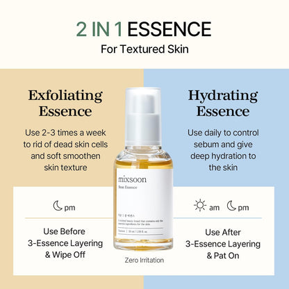 Mixsoon Bean Essence | Exfoliating & Hydrating Fermented Bean Serum for Smooth, Radiant Glass Skin - T.E.R