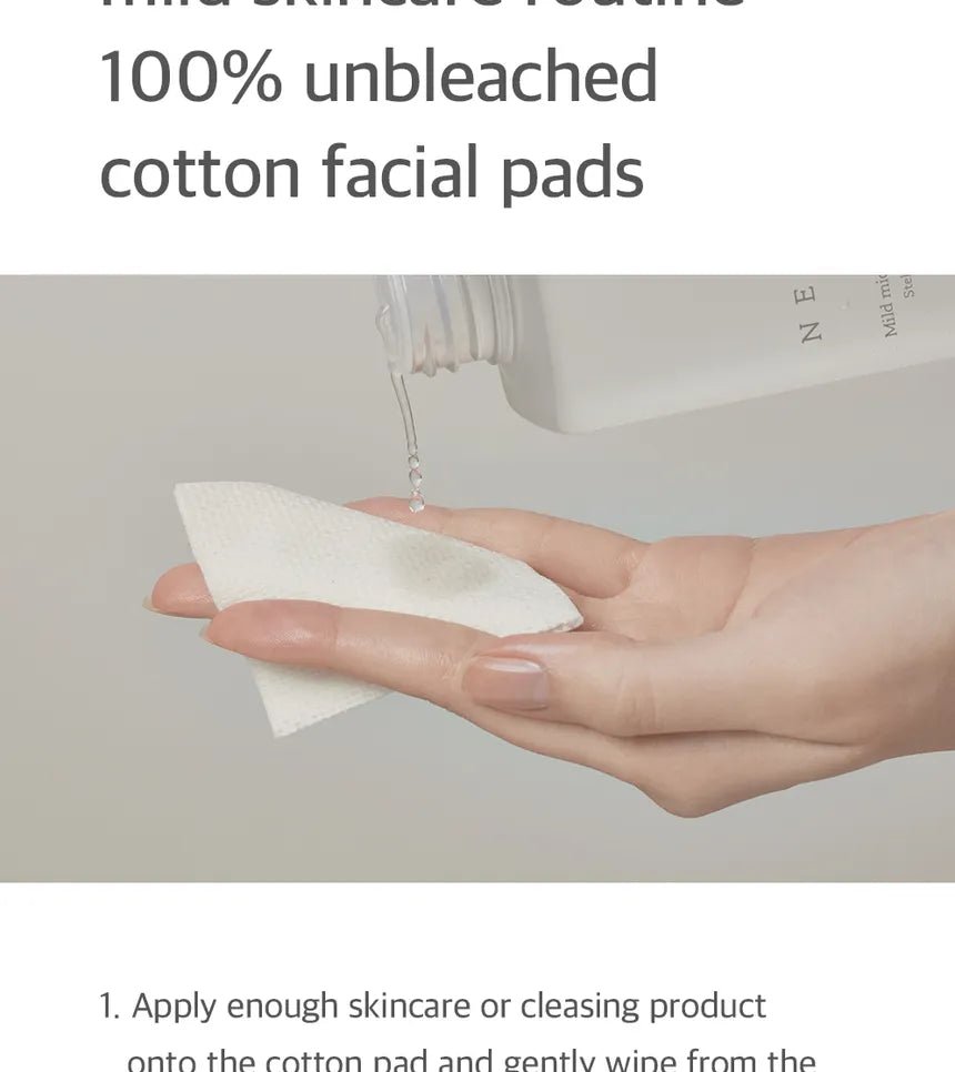NEEDLY Mild Multi Cotton Pad | 100 Count 100% Pure Cotton for Toner & Skincare Application - T.E.R