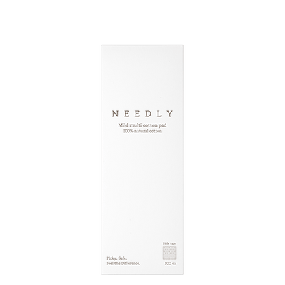 NEEDLY Mild Multi Cotton Pad | 100 Count 100% Pure Cotton for Toner & Skincare Application - T.E.R