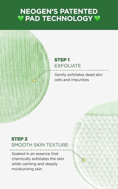NEOGEN DERMALOGY Bio Peel Gauze Peeling Green Tea (8ea, 76ml) | Exfoliating & Calming Pads for Sensitive Skin | Korean Skincare - T.E.R