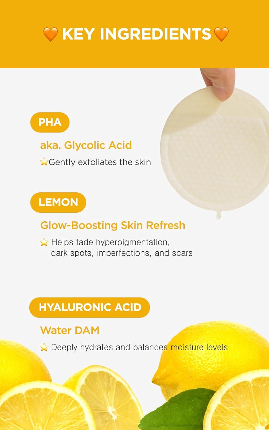 NEOGEN DERMALOGY Bio Peel Gauze Peeling Lemon (8ea, 76ml) | Brightening Exfoliating Pads with Vitamin C for Glowing Skin | Korean Skincare - T.E.R