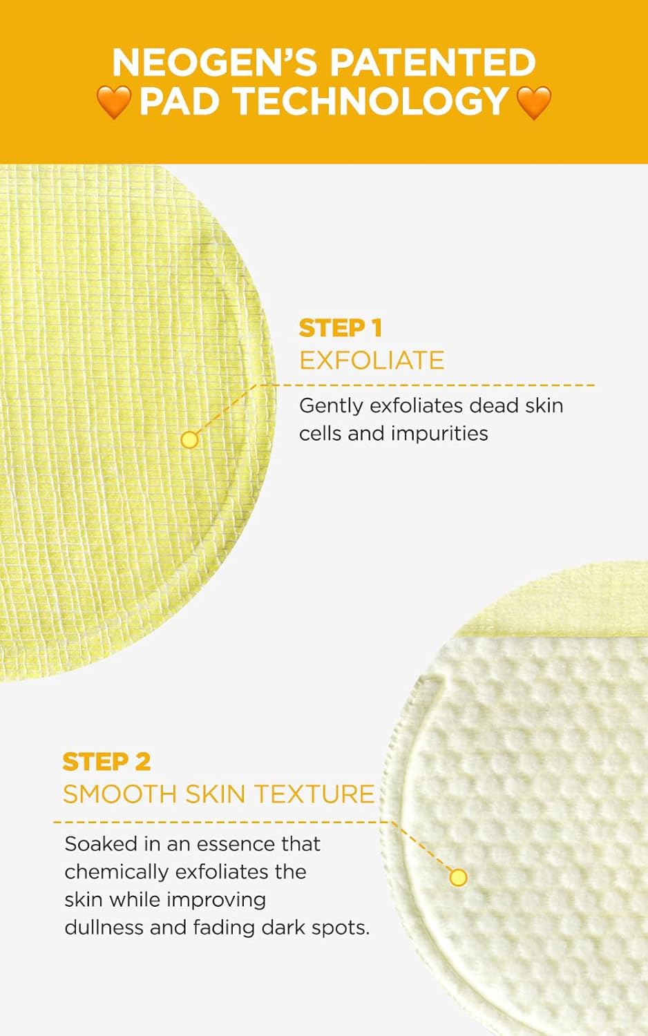 NEOGEN DERMALOGY Bio Peel Gauze Peeling Lemon (8ea, 76ml) | Brightening Exfoliating Pads with Vitamin C for Glowing Skin | Korean Skincare - T.E.R
