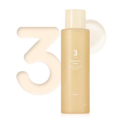 numbuzin No.3 Super Glowing Essence Toner | Radiance - Boosting Korean Toner with 50 Fermented Ingredients - T.E.R