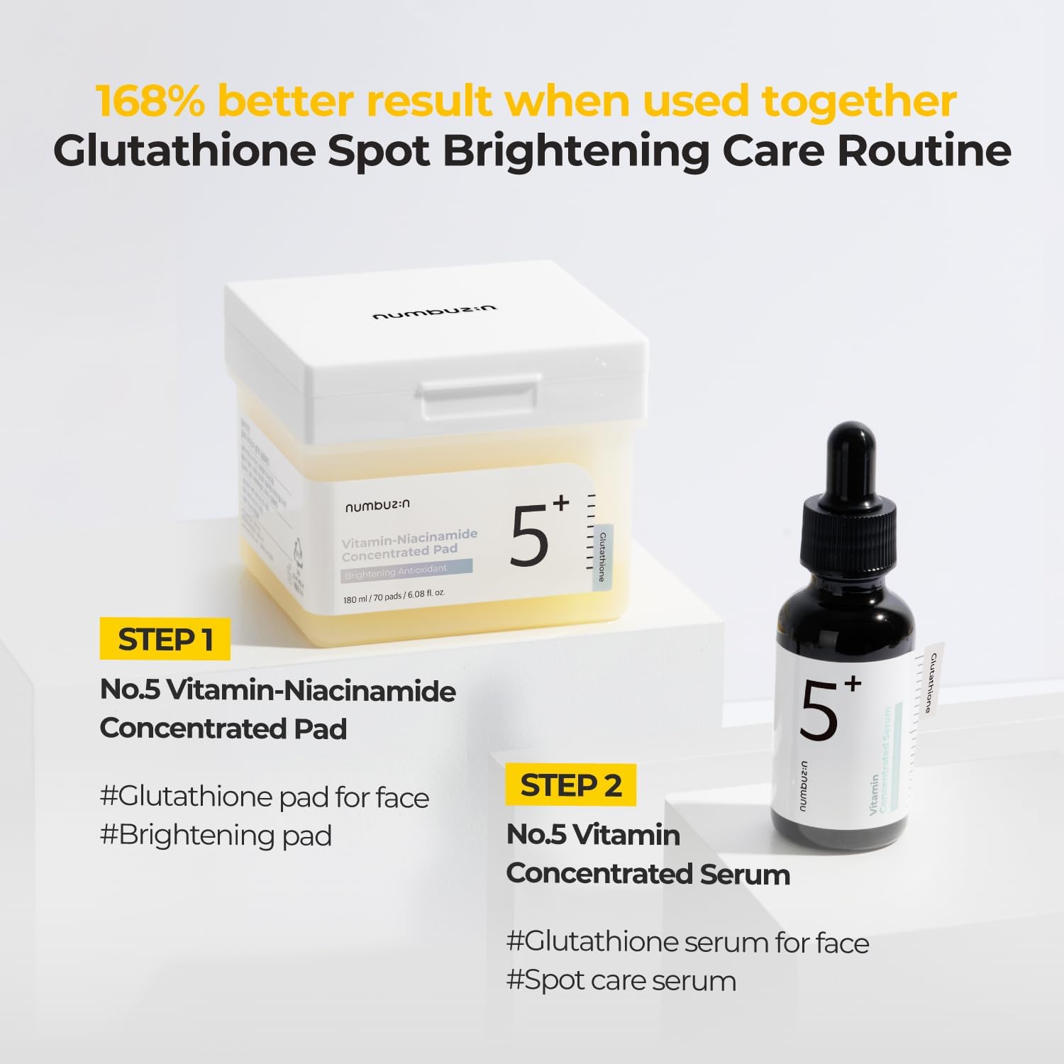 numbuzin No.5+ Niacinamide Toner Pad 70ct | Brightening Pads T.E.R numbuzin No.5+ Niacinamide Toner Pad 70ct | Brightening Pads T.E.R