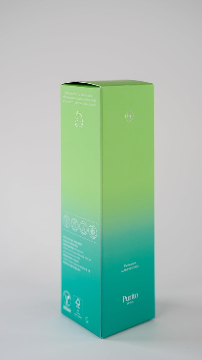 Purito Mighty Bamboo Panthenol Cleanser | Gentle Foaming Face Wash for Sensitive Skin with Panthenol & Bamboo Water – 150ml - T.E.R
