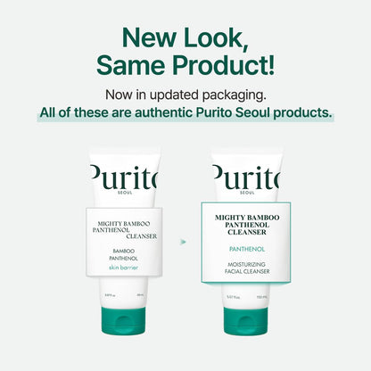 Purito Mighty Bamboo Panthenol Cleanser | Gentle Foaming Face Wash for Sensitive Skin with Panthenol & Bamboo Water – 150ml - T.E.R