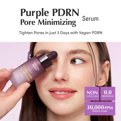 Purple PDRN Pore Minimizing Serum 1.01 FL OZ | Vegan Collagen, Peptides, Niacinamide & CICA Exosome | Pore Tightening, Calming & Glass Skin | Korean Skincare - T.E.R