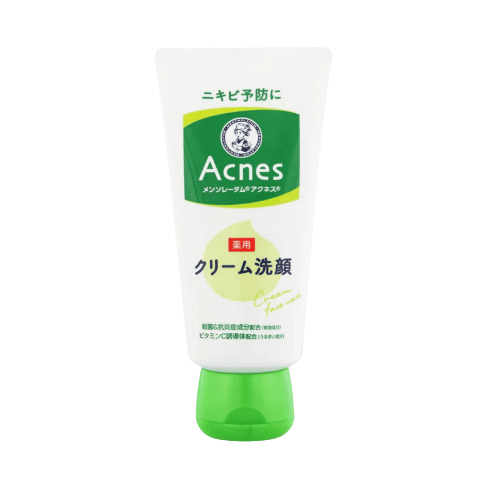 Rohto Mentholatum Acnes Creamy Face Wash | Gentle Acne Treatment & Oil Control - T.E.R