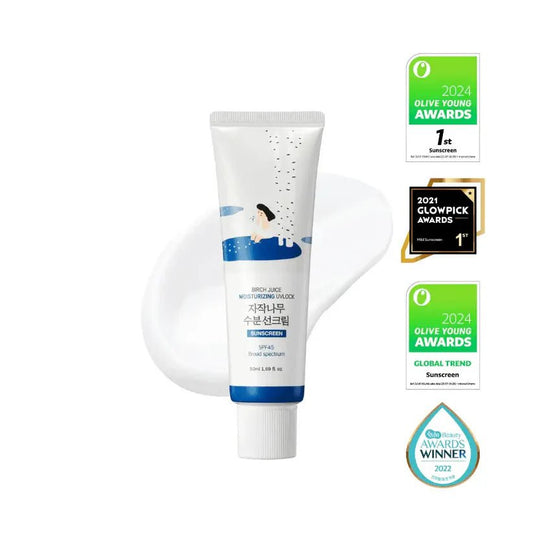 ROUND LAB Birch Juice Mild‑up UVLock Mineral Sunscreen SPF 50+ PA++++ | Hydrating Zinc‑Oxide Formula for Sensitive, Oily & Combination Skin - T.E.R