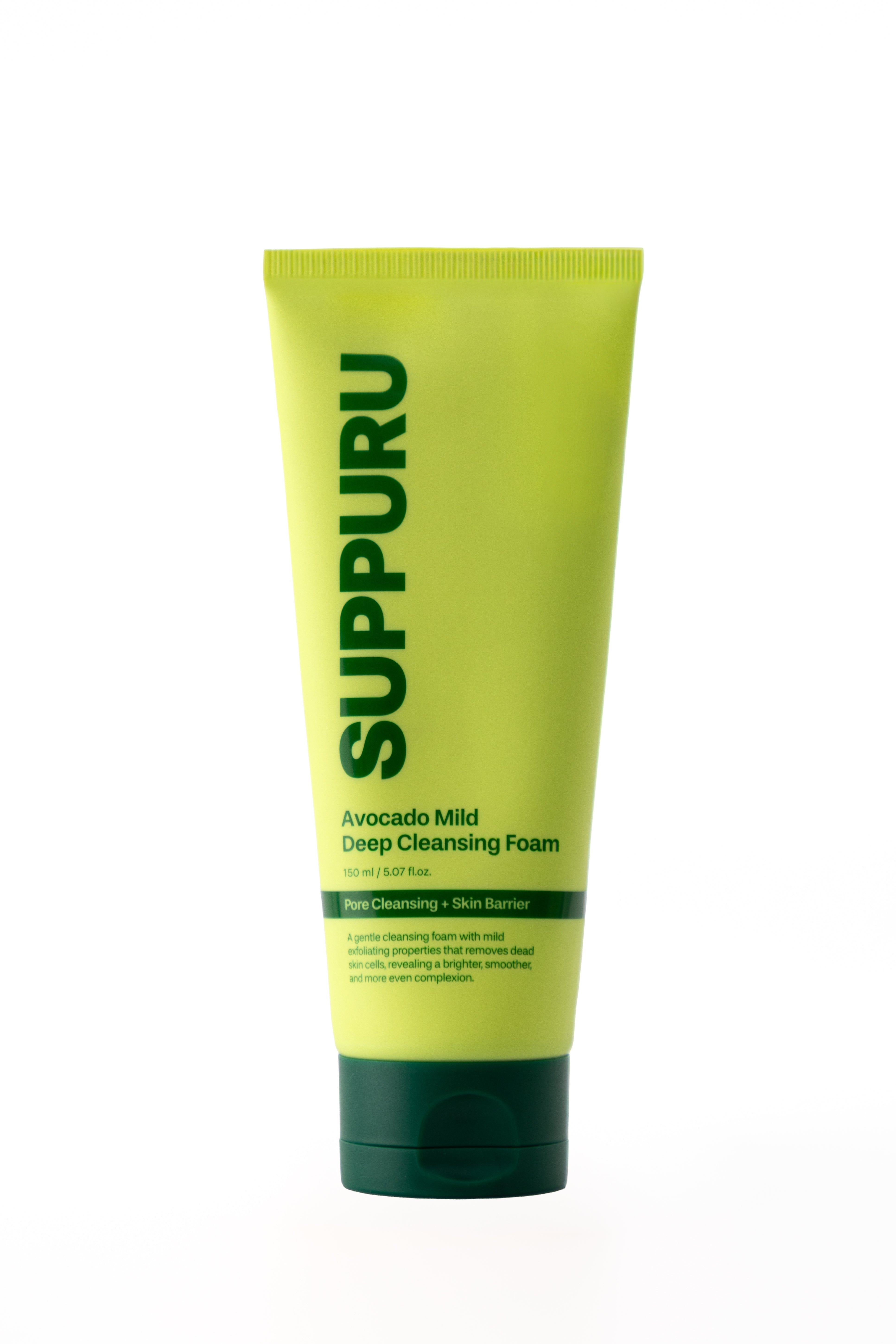 SUPPURU Avocado Mild Deep Cleansing Foam | Gentle Pore Cleanser for Oily, Combination & Sensitive Skin (150ml) - T.E.R