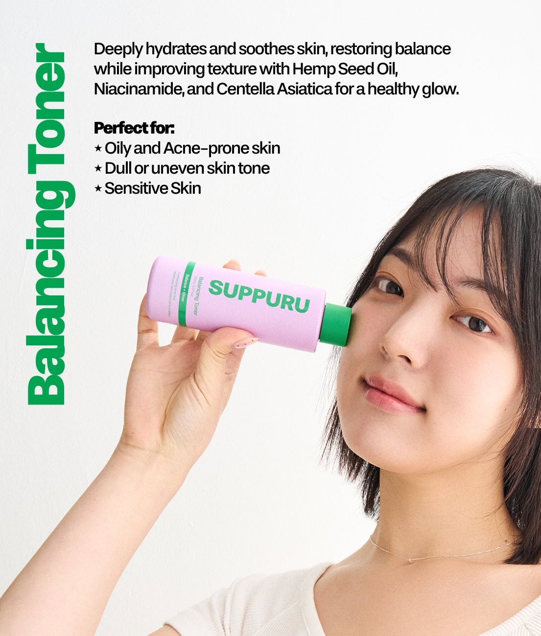 SUPPURU Balancing Toner | Niacinamide 2% pH - Balancing Toner for Oily, Combination & Sensitive Skin - T.E.R