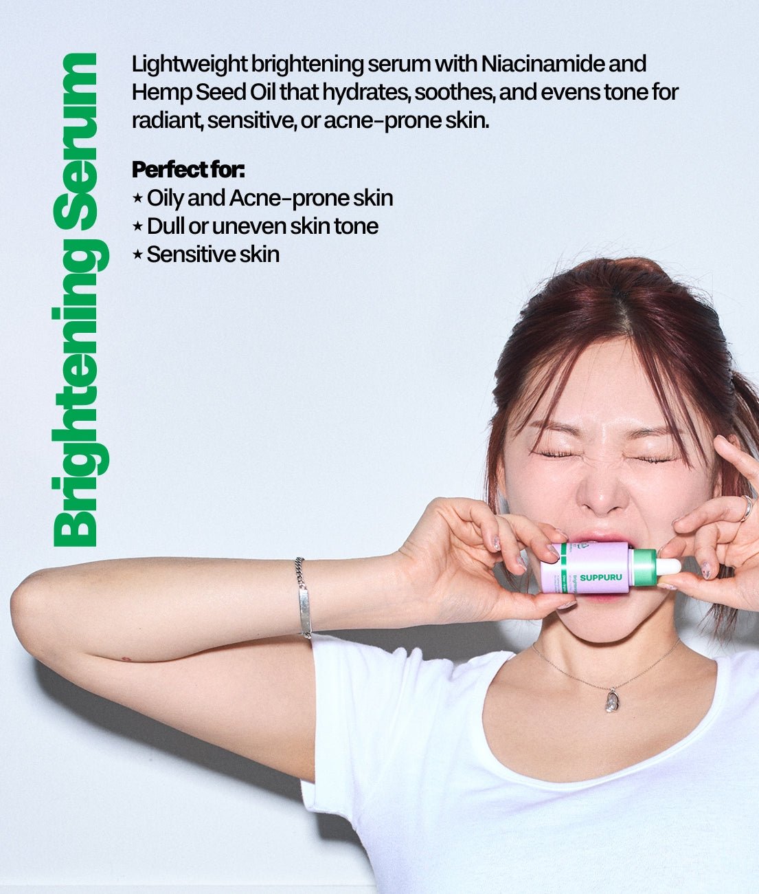 SUPPURU Brightening Serum | 2% Niacinamide Clear + Bright Serum for Even Skin Tone & Glow (30ml) - T.E.R
