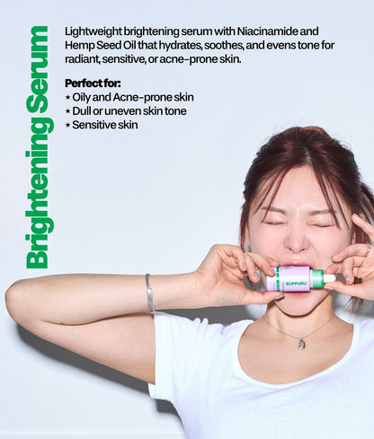 SUPPURU Brightening Serum | 2% Niacinamide Clear + Bright Serum for Even Skin Tone & Glow (30ml) - T.E.R