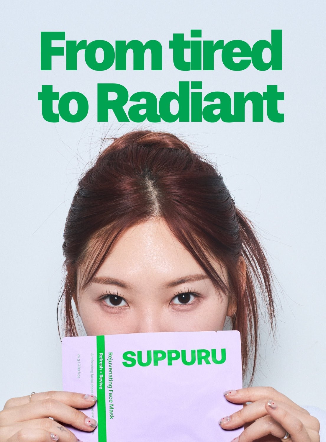 SUPPURU Rejuvenating Face Mask | Hydrating & Brightening Sheet Mask for All Skin Types (26g) - T.E.R