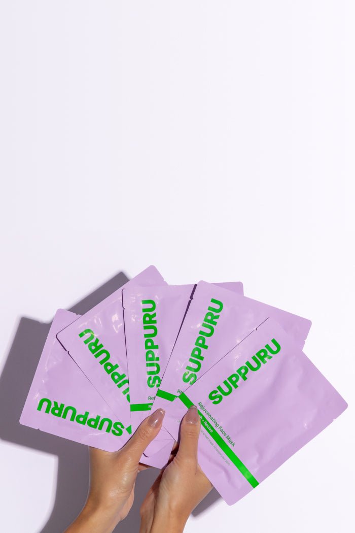 SUPPURU Rejuvenating Face Mask | Hydrating & Brightening Sheet Mask for All Skin Types (26g) - T.E.R