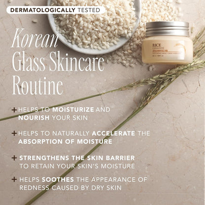 The Face Shop Rice Ceramide Moisturizing Cream | Hydrating & Brightening Korean Skincare - T.E.R