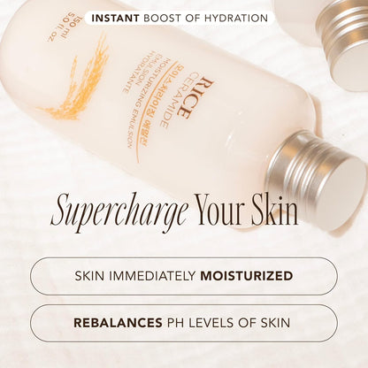The Face Shop Rice Ceramide Moisturizing Emulsion | Lightweight Korean Moisturizer for Hydration & Brightening - T.E.R