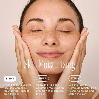 The Face Shop Rice Ceramide Moisturizing Emulsion | Lightweight Korean Moisturizer for Hydration & Brightening - T.E.R