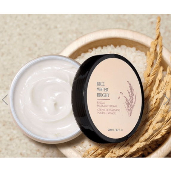 THE FACE SHOP Rice Water Bright Cleansing Cream | Gentle Korean Makeup Remover & Hydrating First Cleanse for Glowing Skin - T.E.R