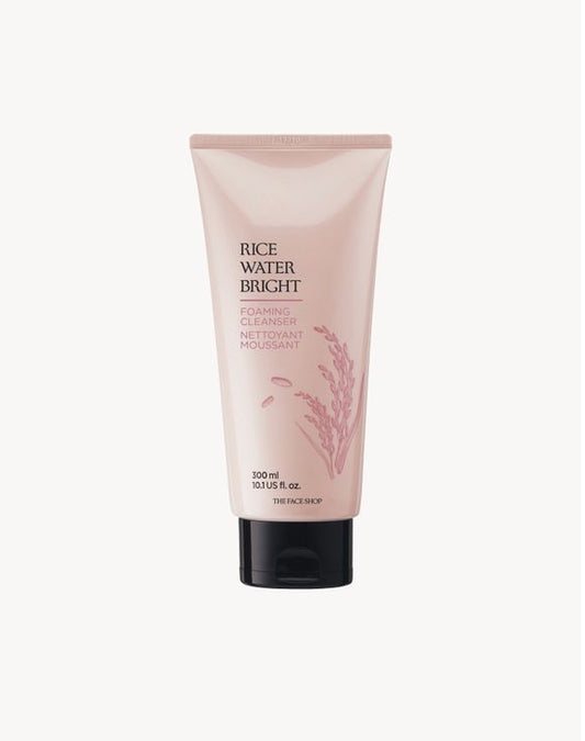 THE FACE SHOP Rice Water Bright Facial Foaming Cleanser 150ml | Brightening & Hydrating Daily Face Wash - T.E.R