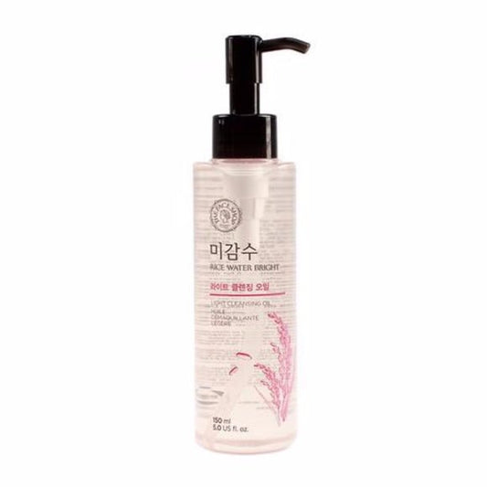 THE FACE SHOP Rice Water Bright Light Facial Cleansing Oil 150ml | Gentle Makeup Remover & Hydrating K - Beauty Cleanser - T.E.R