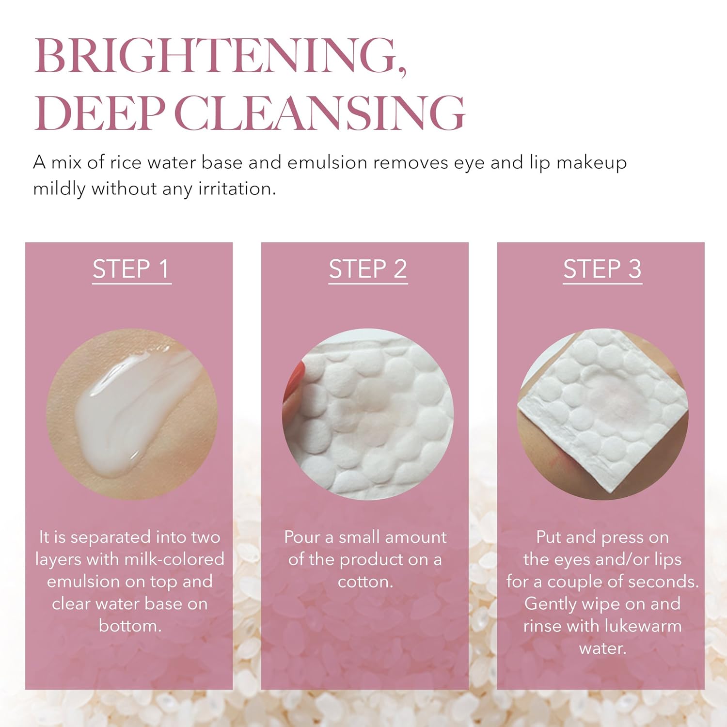 THE FACE SHOP Rice Water Bright Makeup Remover | Gentle Korean Cleansing Water for Waterproof Makeup & Glowing Skin - T.E.R