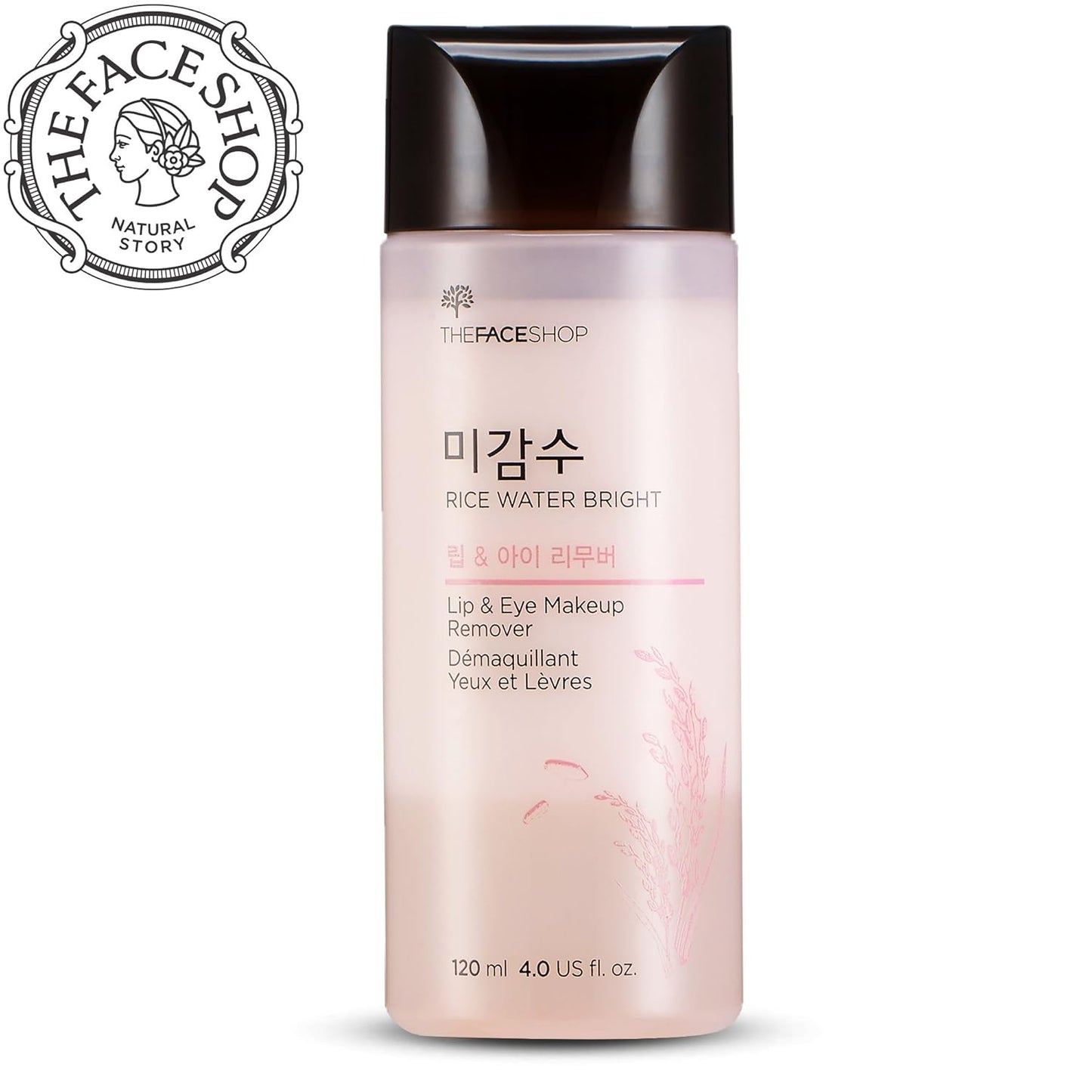 THE FACE SHOP Rice Water Bright Makeup Remover | Gentle Korean Cleansing Water for Waterproof Makeup & Glowing Skin - T.E.R