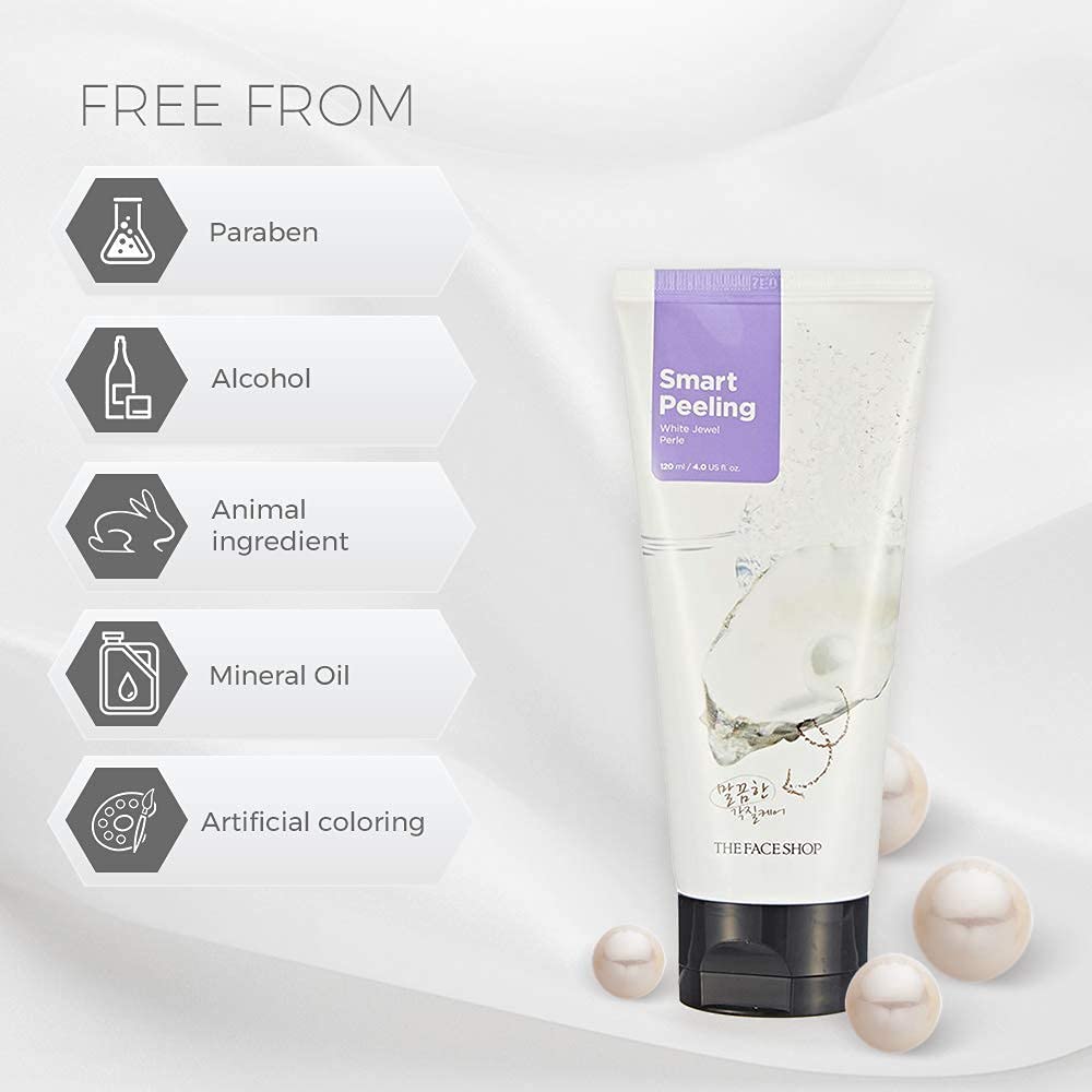 THE FACE SHOP Smart Peeling White Jewel 120 mL | Gentle Enzyme Peel for Radiant, Even - Tone Skin - T.E.R